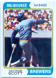 1974 Topps Baseball Cards      027      George Scott